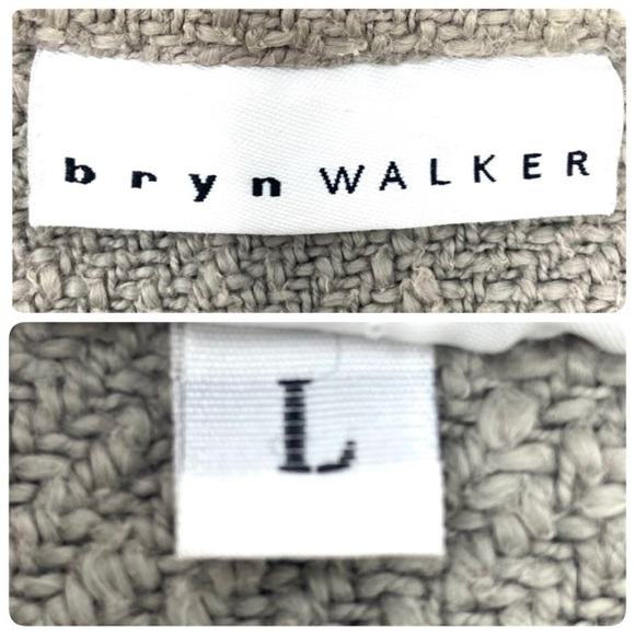 Bryn Walker Gray Rustic Super Boxy Heavy Linen Art-to-Wear Jacket Coat Buttons - Picture 6 of 7